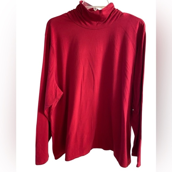 J Jill‎ the essential turtleneck tunic top cherry red long sleeve 4X - Picture 1 of 6